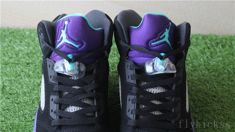 Air Jordan 5 Retro Black And Purple Grape